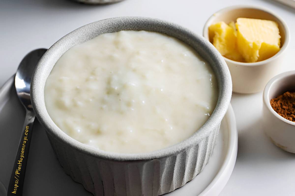 Rijstpap op grootmoeders wijze met boter en bruine suiker